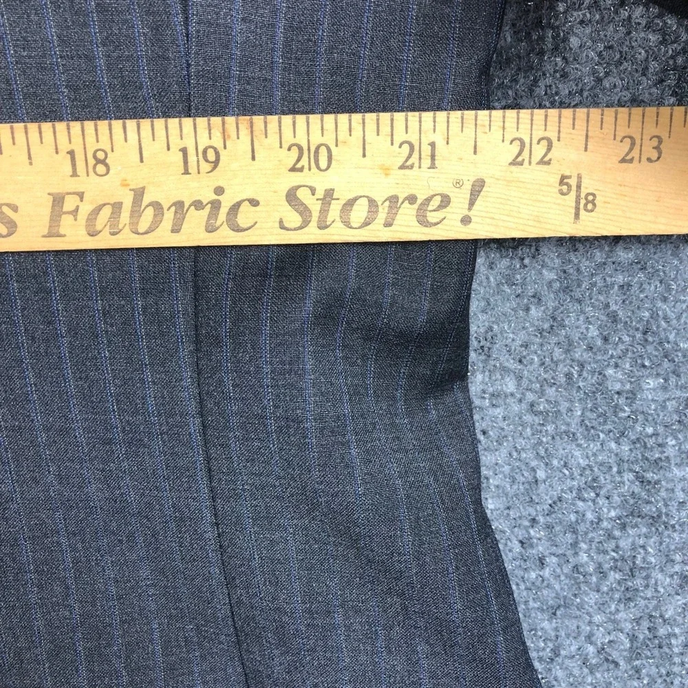 CARLO PALAZZI Mens Charcoal Pinstripe Wool Blazer 2 Piece Suit Made in Italy 40R